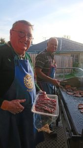 Bob Johnstone and Graeme Sprague cooking up a storm at the Community Meal